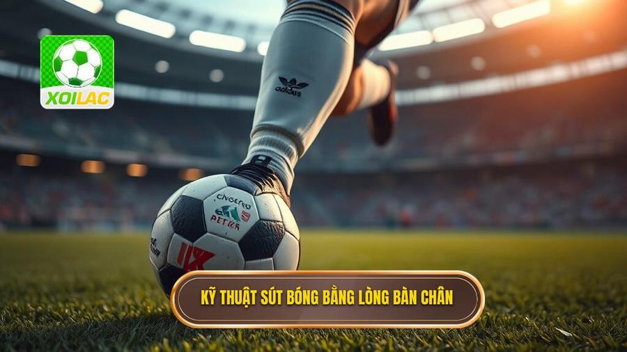 1. Kỹ thuật sút bóng bằng lòng bàn chân