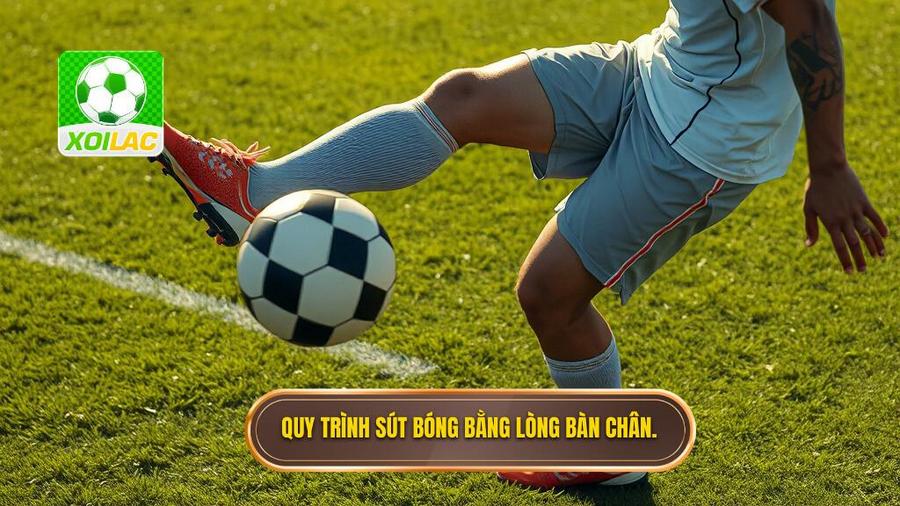 2. Quy trình sút bóng bằng lòng bàn chân.
